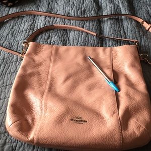 Coach blush pebbled leather large bag